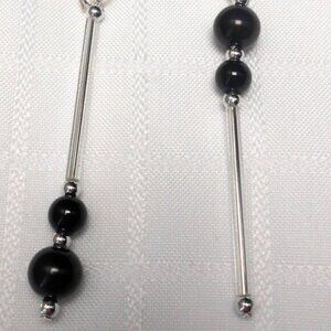 No 1305 Magnificent handmade earrings with glass tubes